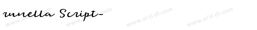 runella Script字体转换 runella Script字体转换